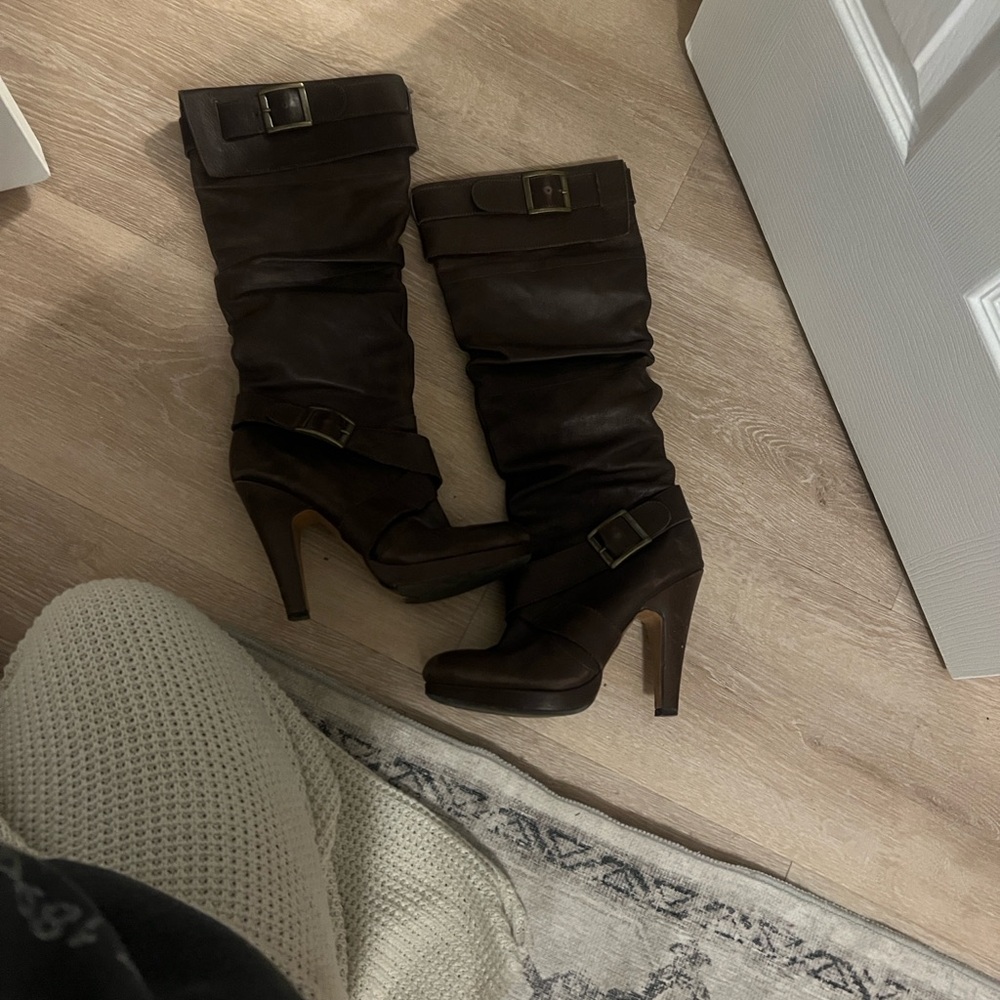 Elegant Brown Knee-High Boots